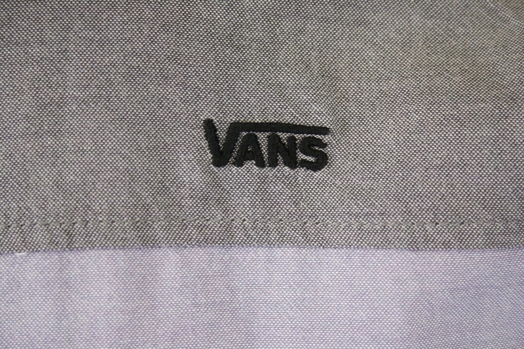 Vans Men's Grey Purple Two Tone Unity Blocked W Daybreak S/S Woven Shirt 6 Vans Men's Grey Purple Two Tone Unity Blocked W Daybreak S/S Woven Shirt
