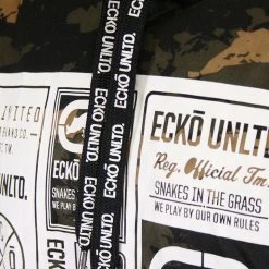 Mens Ecko Unltd. Men's Green Tan Snakes In The Grass Camo Pull Over Hoodie (S05) Size Medium