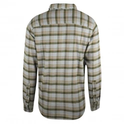 Columbia Men's Grey Olive Green Tan Plaid Cornell Woods L/S Flannel Shirt (041) New Arrivals