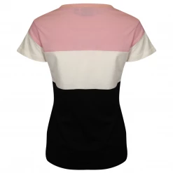 FILA Women's Cream & Pink Three Tone Logo S/S T-Shirt