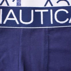 Nautica Men's 3 Pack Of Solid Colour Stretch Boxer Briefs (Retail $42) Mens