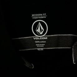 Volcom Men's Black Grey Striped S/S Polo Shirt (S40)