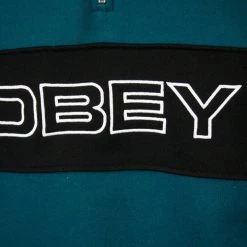 OBEY Men's Two Tone Zip L/S Polo Shirt (S05)