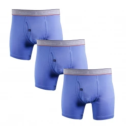 Mens Psycho Bunny Men's 3 Pack Grey Band Light Blue Boxer Briefs (S06)