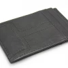 Premium Leather Men's Black Magnetic Bifoldable Card Holder (S60)