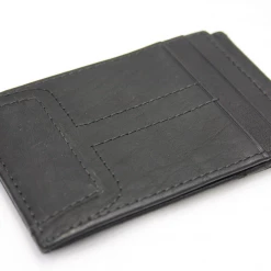 Premium Leather Men's Black Magnetic Bifoldable Card Holder (S60)