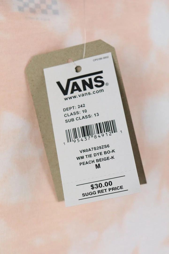 Vans Women's Pink & White Tie-Dye Crop S/S T-Shirt (610) 9 Vans Women's Pink & White Tie-Dye Crop S/S T-Shirt (610)