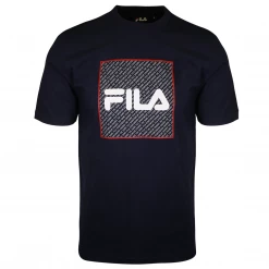 FILA Men's Navy With Red Sportswear Change The Game Box S/S T-Shirt (Size M)