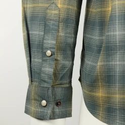 New Arrivals Carhartt Men's Sage Green Seafoam Gold Plaid Snap Front L/S Woven Shirt (S07)