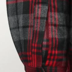 Carhartt Men's Bright Red, Black, Gray Plaid Snap Front Sherpa-Lined L/S Jacket