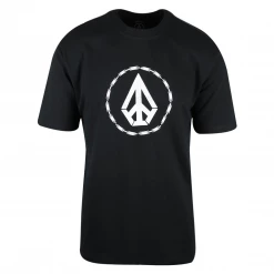 Volcom Men's Black Barb Wire Circle S/S T-Shirt (S54)
