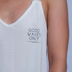 Tanks Roxy Women's Good Waves Only Sleeveless Tank Top (S02)