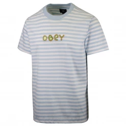 OBEY Men's Amoeba Striped S/S T-Shirt (S01)