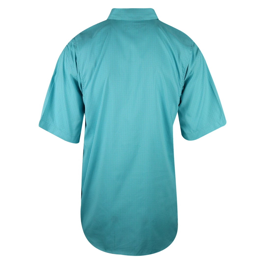 Ariat Men's Teal Small Box Plaid Ariattek Heat Series S/S Woven Shirt (240) Mens 5 Ariat Men's Teal Small Box Plaid Ariattek Heat Series S/S Woven Shirt (240) Mens