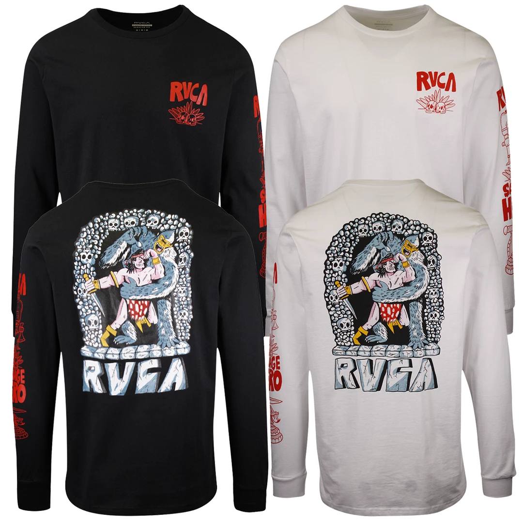 RVCA Men's Barbarian Regular Fit L/S T-Shirt (S12) 3 RVCA Men's Barbarian Regular Fit L/S T-Shirt (S12)