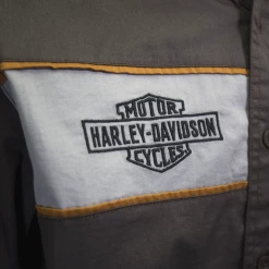 Harley-Davidson Men's Brown Two Tone L/S Woven Shirt (S11)