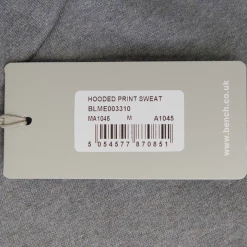 Bench Men's Grey Old School Printed Pullover Hoodie (Size Small) Mens