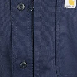 New Arrivals Carhartt Men's Navy Rugged Professional Series L/S Woven Shirt (S09)