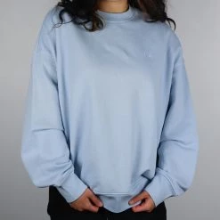 Levi's Women's Oversized Pastel Blue L/S Crewneck Sweater