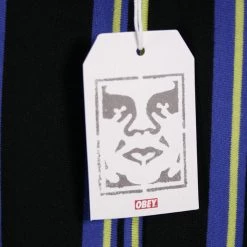 OBEY Men's Ashby Striped Button S/S Polo Shirt (S33)