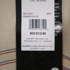 Volcom Men's White Flash Pinner HTH S/S T-Shirts (S20)