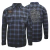 Harley-Davidson Men's Slim Fit Classic Blue Plaid L/S Woven Shirt (S12)