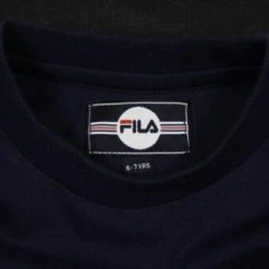 FILA Boy's Navy Blue & White Two-Toned T-Shirt & Pants Set (S01)
