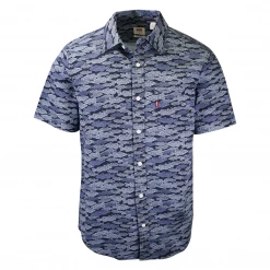 Levi's Men's Blue Fish S/S Woven Shirt