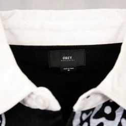 OBEY Men's Paisley Button L/S Polo Shirt (S11)
