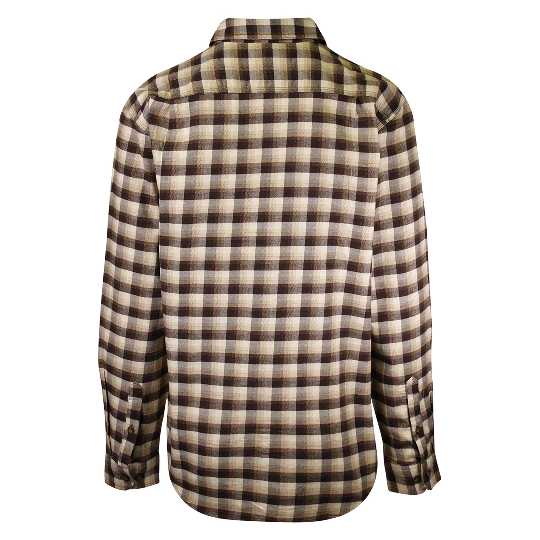 Carhartt Men's Brown Plaid L/S Woven Shirt (S99) 5 Carhartt Men's Brown Plaid L/S Woven Shirt (S99)