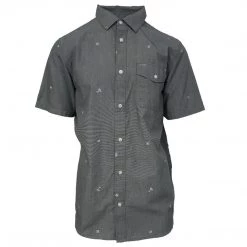 Vans Off The Wall Men's Heather Grey Cross Hatch-B S/S Woven Shirt