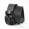 Billabong Men's Black Cow Leather Black Buckle Belt (S01)