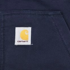 Carhartt Men's Navy Loose Fit Washed Duck Sherpa-Lined Mock-Neck Vest (S02C) 8 Carhartt Men's Navy Loose Fit Washed Duck Sherpa-Lined Mock-Neck Vest (S02C)