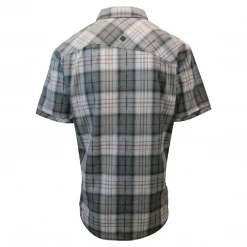 PrAna Men's Grey White Green Brown Plaid S/S Woven Shirt (S22)