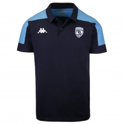 Kappa Men's Blue Marine Azure Balla Montpellier Herault S/S Polo Shirt Mens