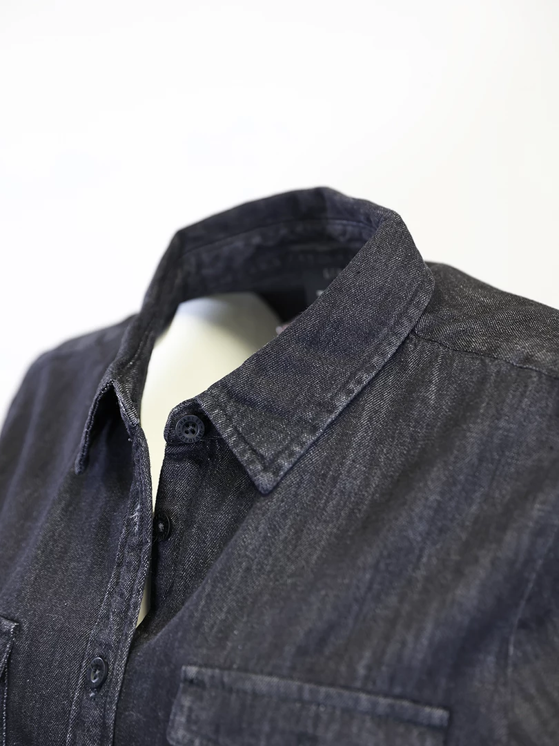 Harley-Davidson Women's Grey Denim L/S Woven Shirt (S05) 9 Harley-Davidson Women's Grey Denim L/S Woven Shirt (S05)