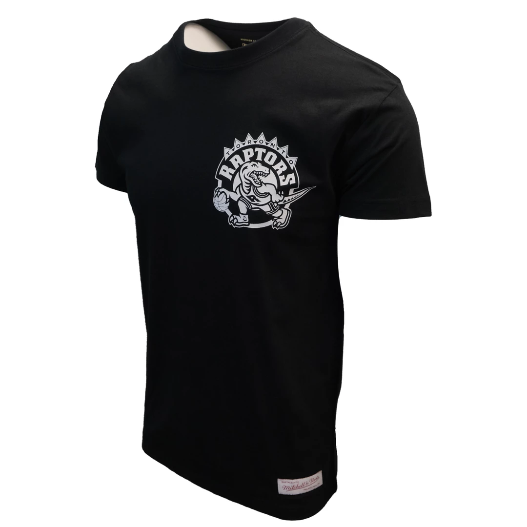 Mitchell & Ness Men's Black White Toronto Raptors Logo S/S T-Shirt (Size Small) 5 Mitchell & Ness Men's Black White Toronto Raptors Logo S/S T-Shirt (Size Small)