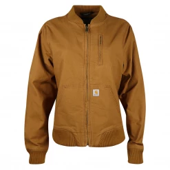 Carhartt Women's Brown Rugged Flex Canvas Full Zip Jacket New Arrivals