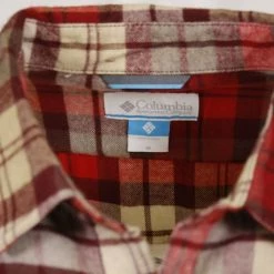 Columbia Men's Red Beige Weston Pass L/S Flannel Shirt (678) 13 Columbia Men's Red Beige Weston Pass L/S Flannel Shirt (678)