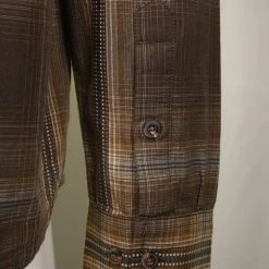 PrAna Men's Brown Orange Blue Plaid L/S Woven Shirt (S63) 13 PrAna Men's Brown Orange Blue Plaid L/S Woven Shirt (S63)