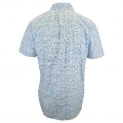 OBEY Men's Light Blue Black White Dots S/S Woven Shirt (S17) Small