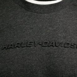 Harley-Davidson Men's Dark Heather Grey Embossed Text S/S T-Shirt 7 Harley-Davidson Men's Dark Heather Grey Embossed Text S/S T-Shirt
