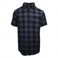 Harley-Davidson Men's Navy Box Plaid S/S Woven Shirt (S04)