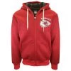 G-III Men's Red Black NFL Kansas City Chiefs Rib Knitted Full Zip Hoodie (Size M)