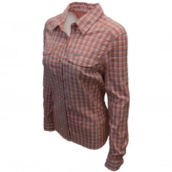 Columbia Women's Cedar Blush Plaid Silver Ridge Lite L/S Shirt 648