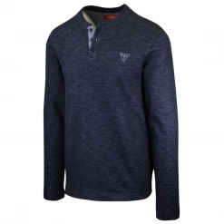 GUESS Men's Dunston Henley L/S T-Shirt (Retail $39.99) S01