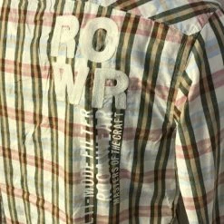 Rocawear Men's Linen Blend Vanilla Checked L/S Woven Shirt (Retail $50) Size Small