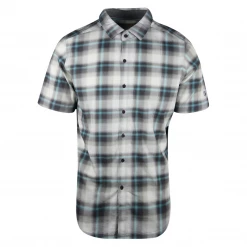 Kuhl Men's White Grey Turquoise S/S Woven Shirt