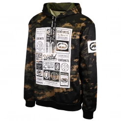 Mens Ecko Unltd. Men's Green Tan Snakes In The Grass Camo Pull Over Hoodie (S05) Size Medium