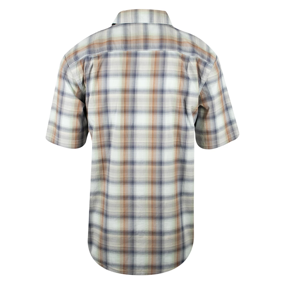 New Arrivals Carhartt Men's Indigo Brown Green Hue Plaid Relaxed Fit S/S Woven Shirt (S16) 5 New Arrivals Carhartt Men's Indigo Brown Green Hue Plaid Relaxed Fit S/S Woven Shirt (S16)